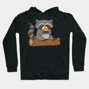 A cute raccoon is a fresh garbage burger. Hoodie